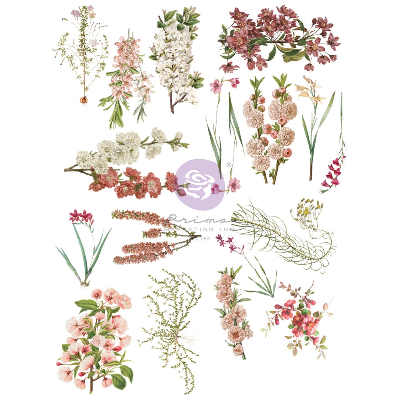 Prima Marketing Inc Sharon Ziv Transfers - Bloom - 4 Sheets, 8.5"x11" *For Paper Surface Only.* 655350930295